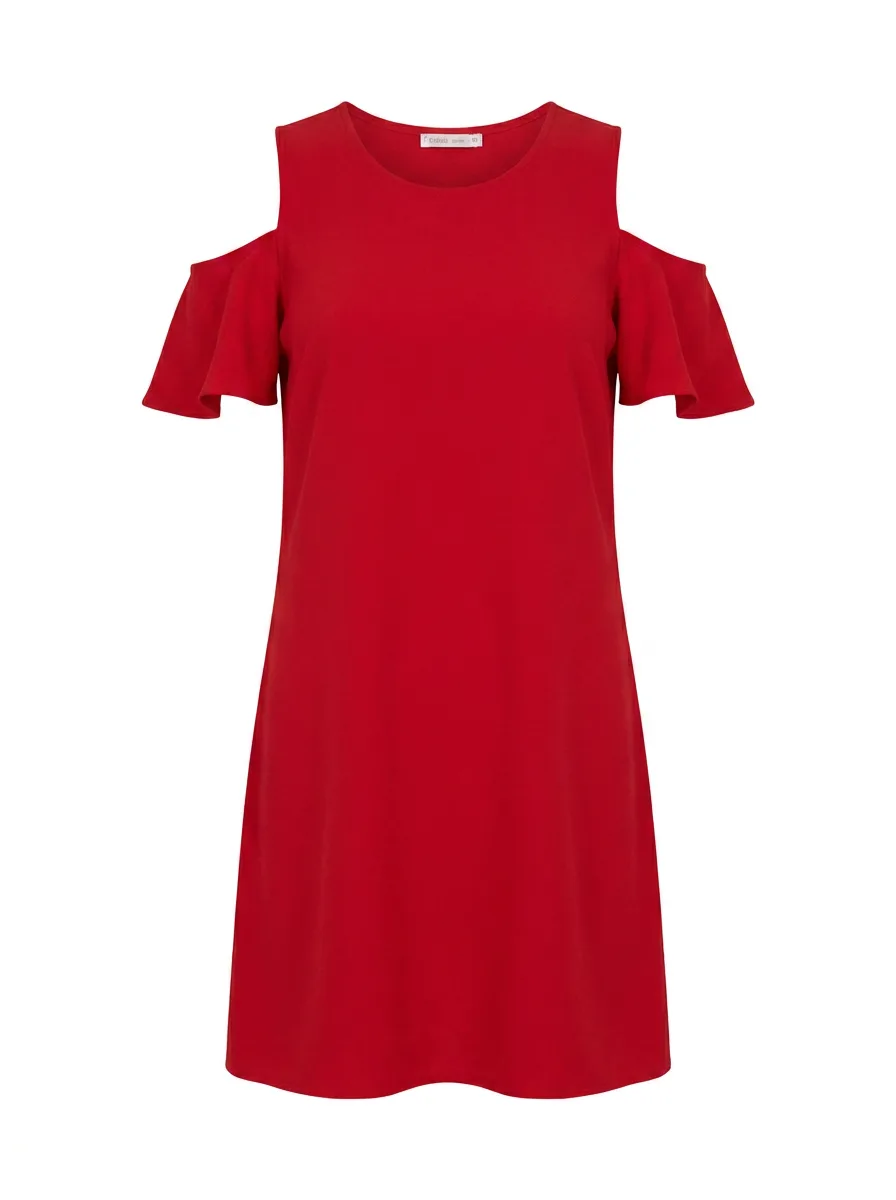 Robe résille coton rouge