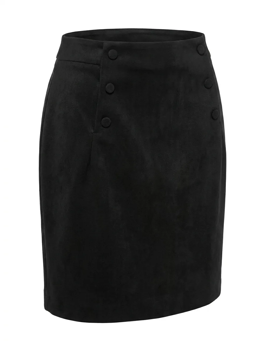 Jupe courte daim noir