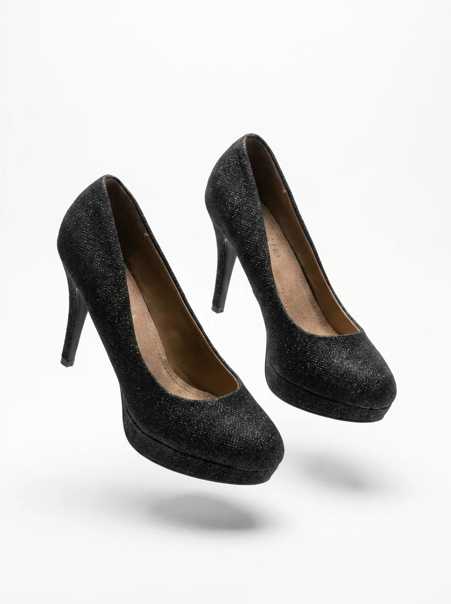 Escarpins paillettes noires